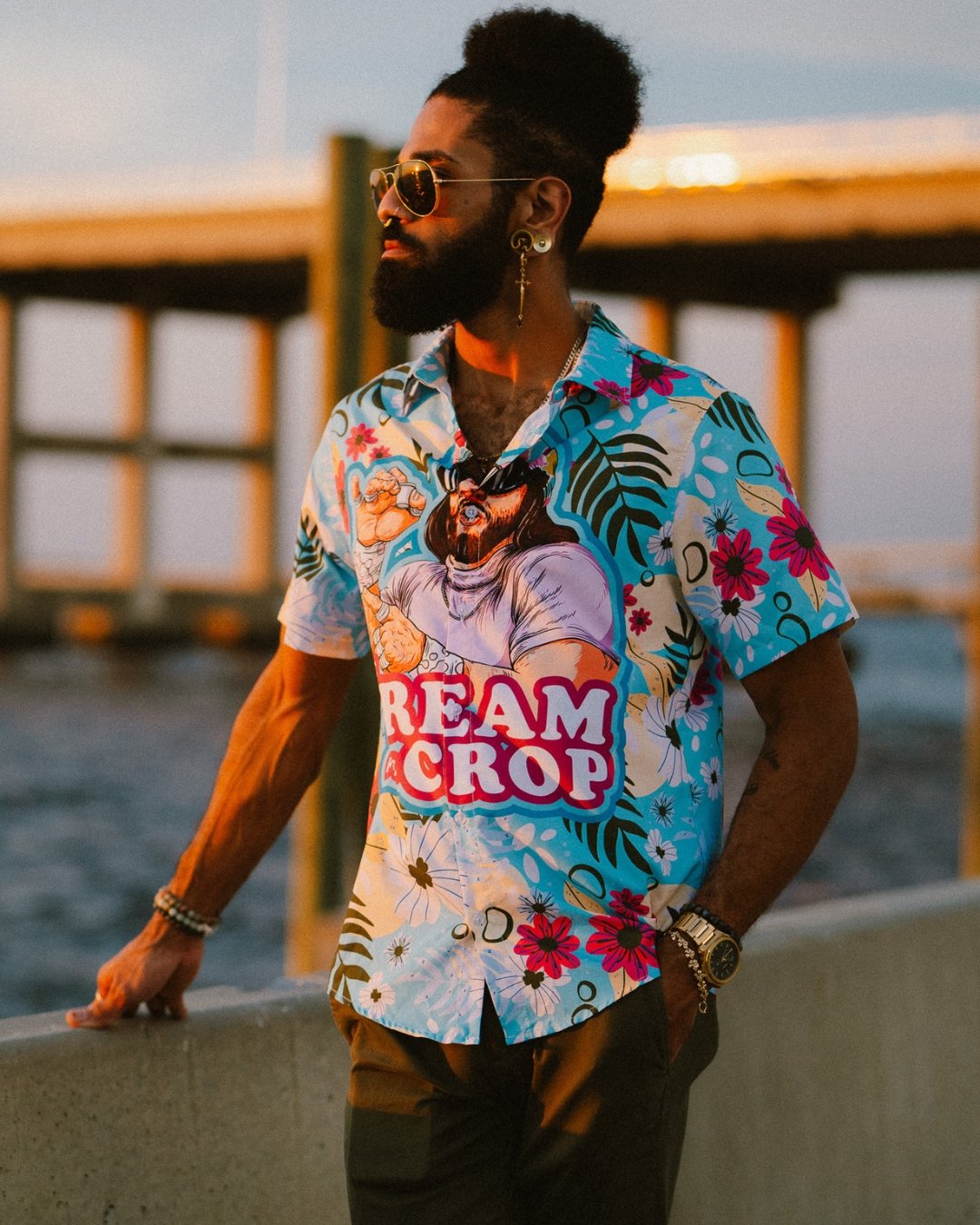 The Cream of the Crop Randy Savage Button Up Hawaiian Shirt