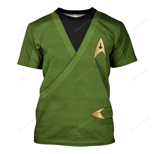 SaTr Captain Pike Green Costume T-Shirt