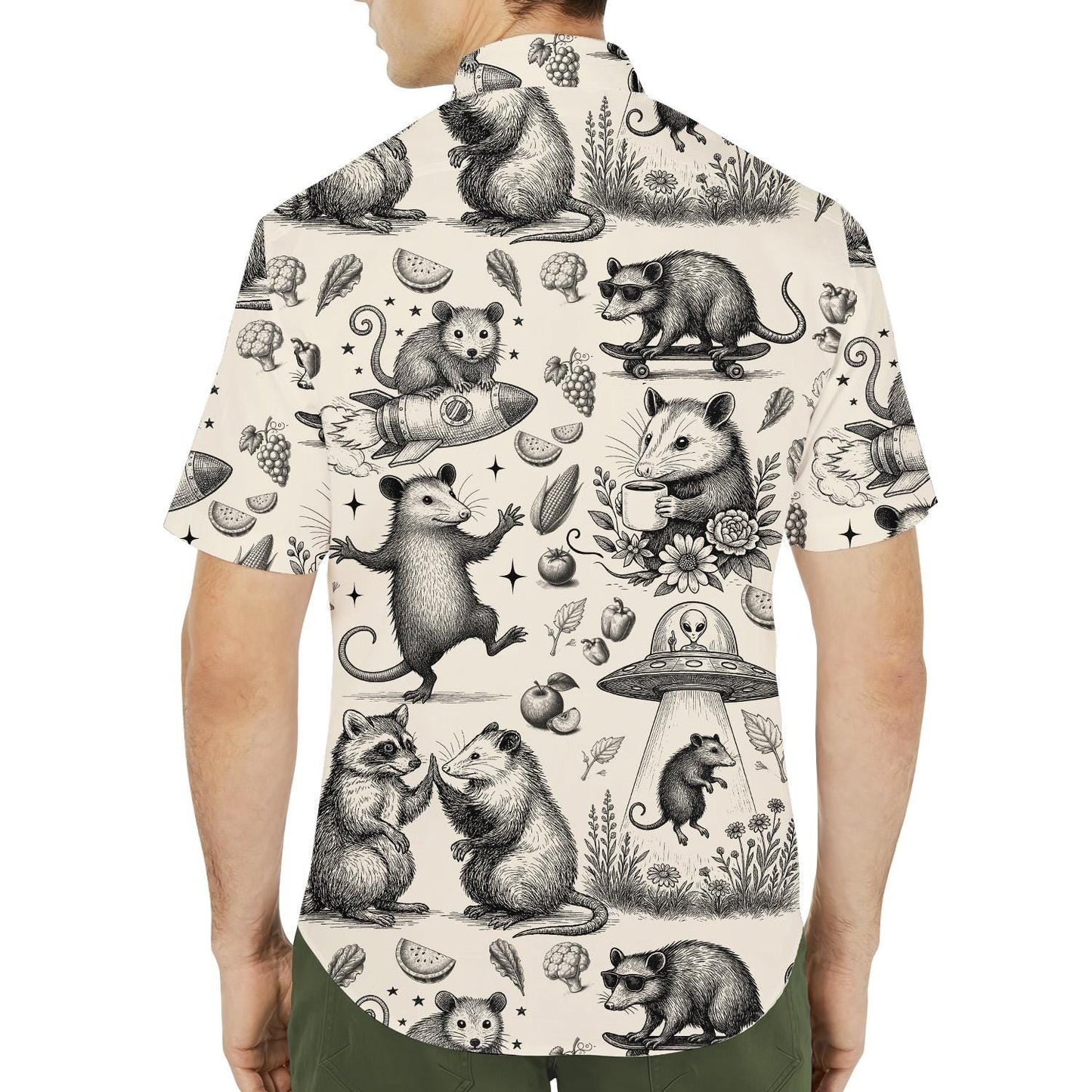 Funny Opossum Hawaiian Shirt