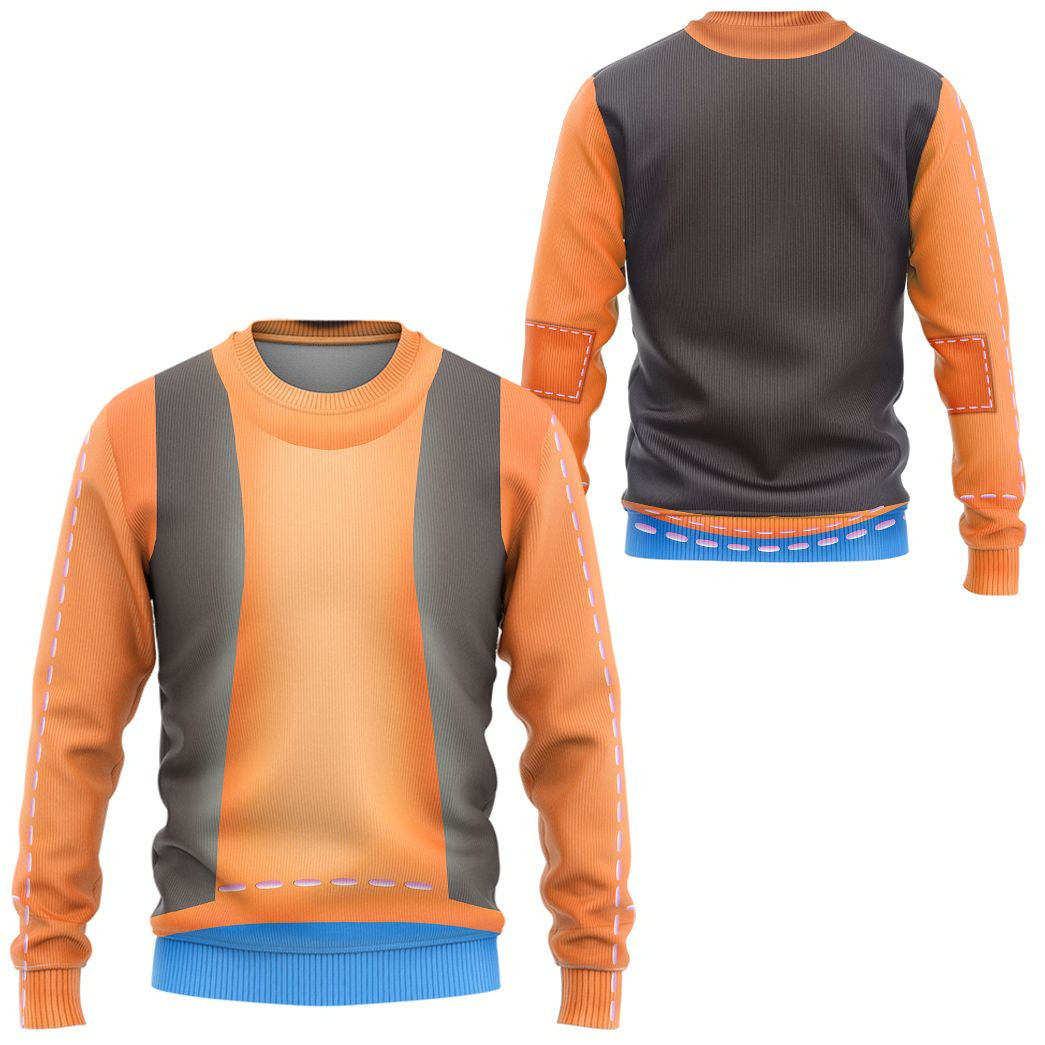 DN Hoodie DN Character Goofy Costume T-shirt Orange Unisex Adults New Release