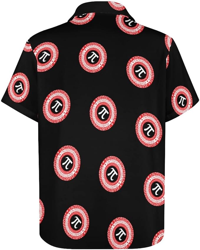 NoClaws Pi Hawaii Shirt Pi Day Mathematics Symbol Aloha Shirt Black Unisex