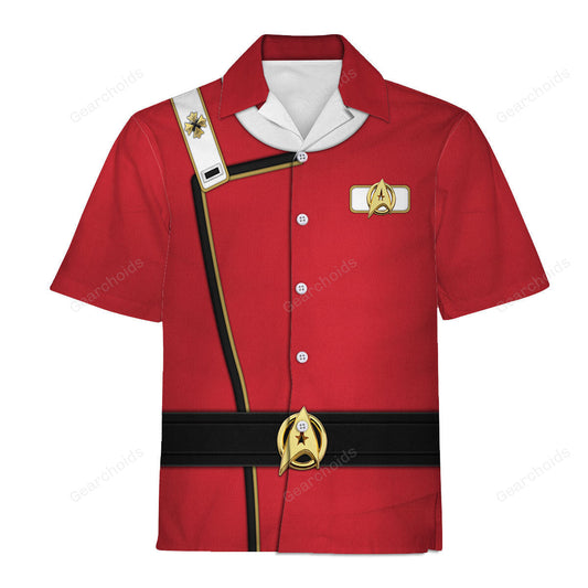 SaTr Admiral James T. Kirk Officer Cosplay Costume - Hawaiian Shirt