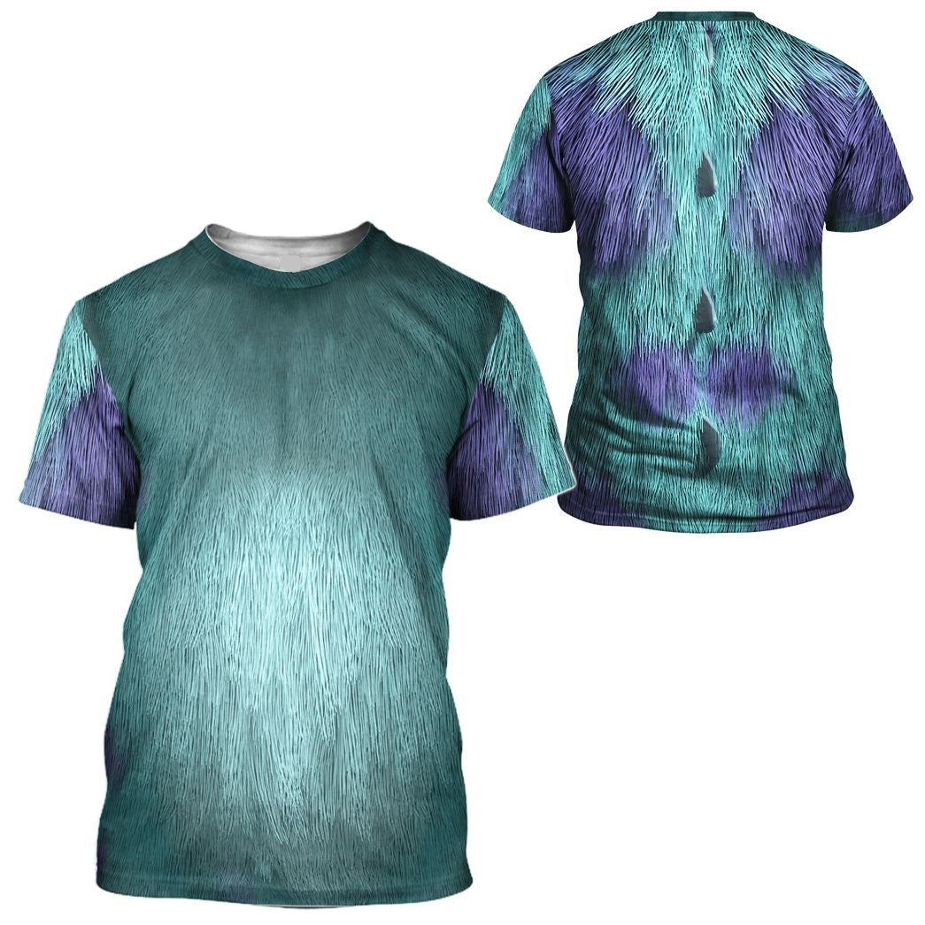 DN Hoodie Sully Monsters Inc Costume T-shirt Blue Unisex Adults New Release