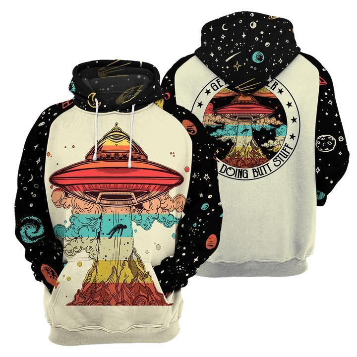 Gifury UFO Shirt Get In Loser We're Doing Butt Stuffs T-shirt UFO Hoodie 2022