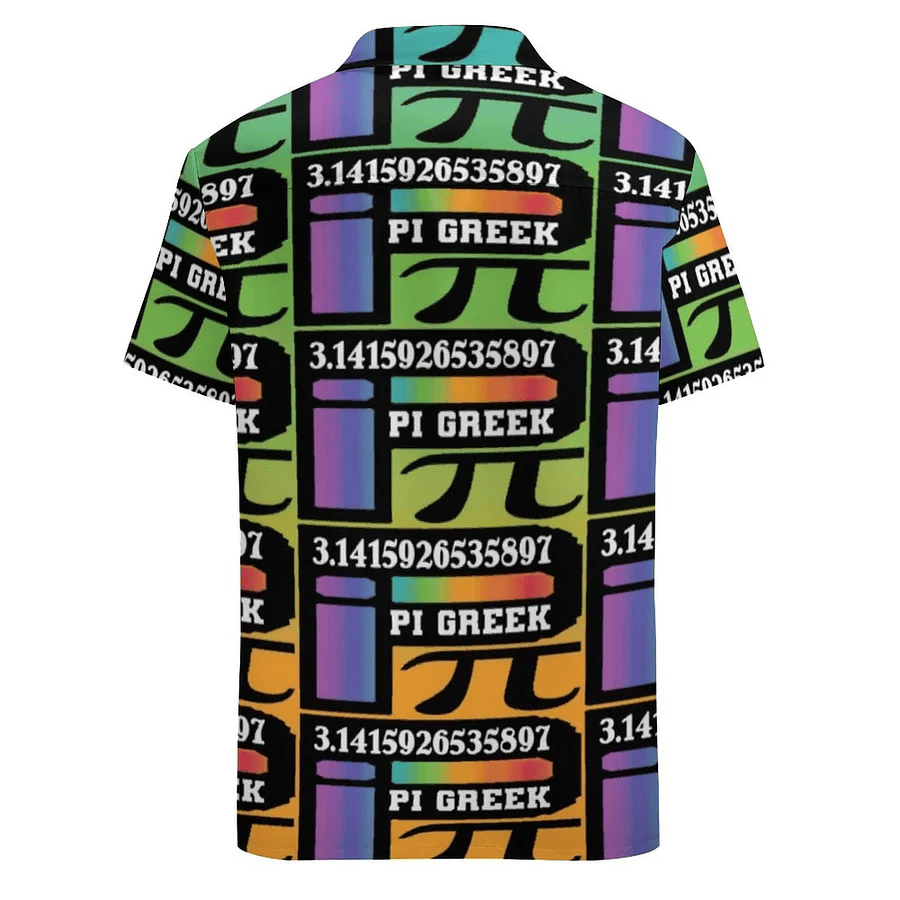 NoClaws Pi Hawaii Shirt Math Pi Greek Letter Symbol Aloha Shirt Colorful Unisex