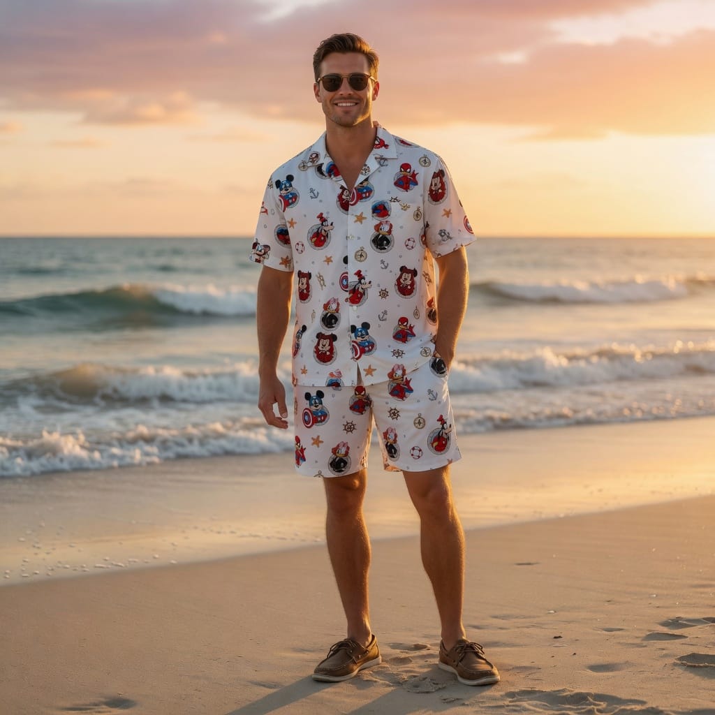 Nautical Heroes Premium Hawaiian Shirt - Mouse Shield Hero & Superhero Friends - HW3SKD9001