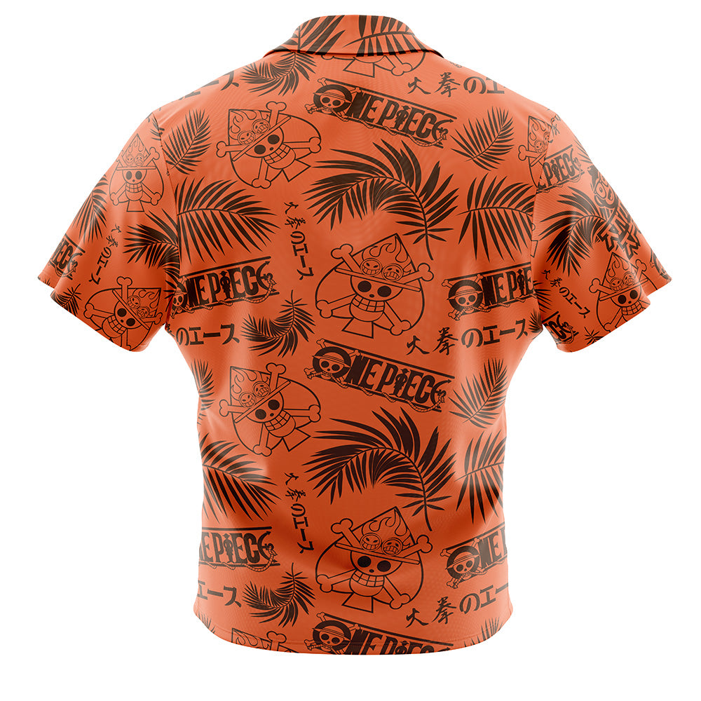 Portgas D Ace Aloha One Piece Button Up Hawaiian Shirt