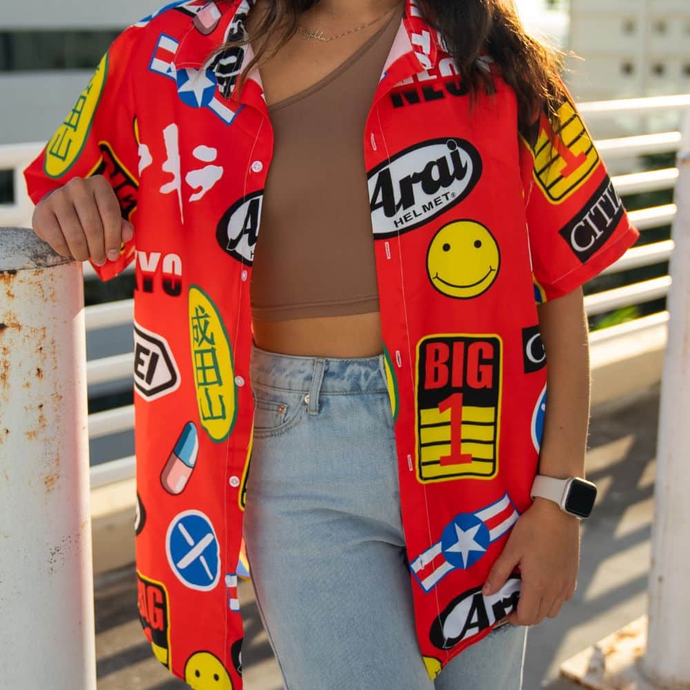 Akira Full Decals Button Up Hawaiian Shirt