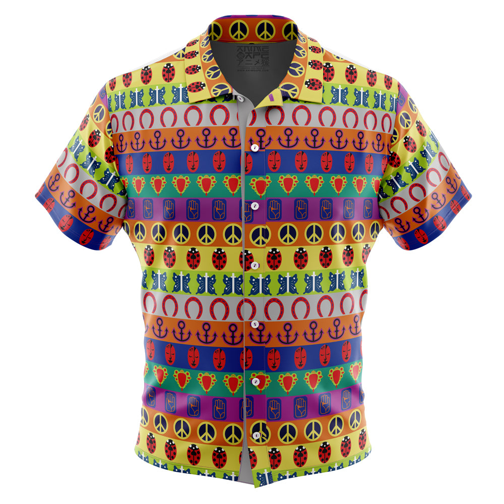 All Symbols Pattern Jojo’s Bizarre Adventure Button Up Hawaiian Shirt