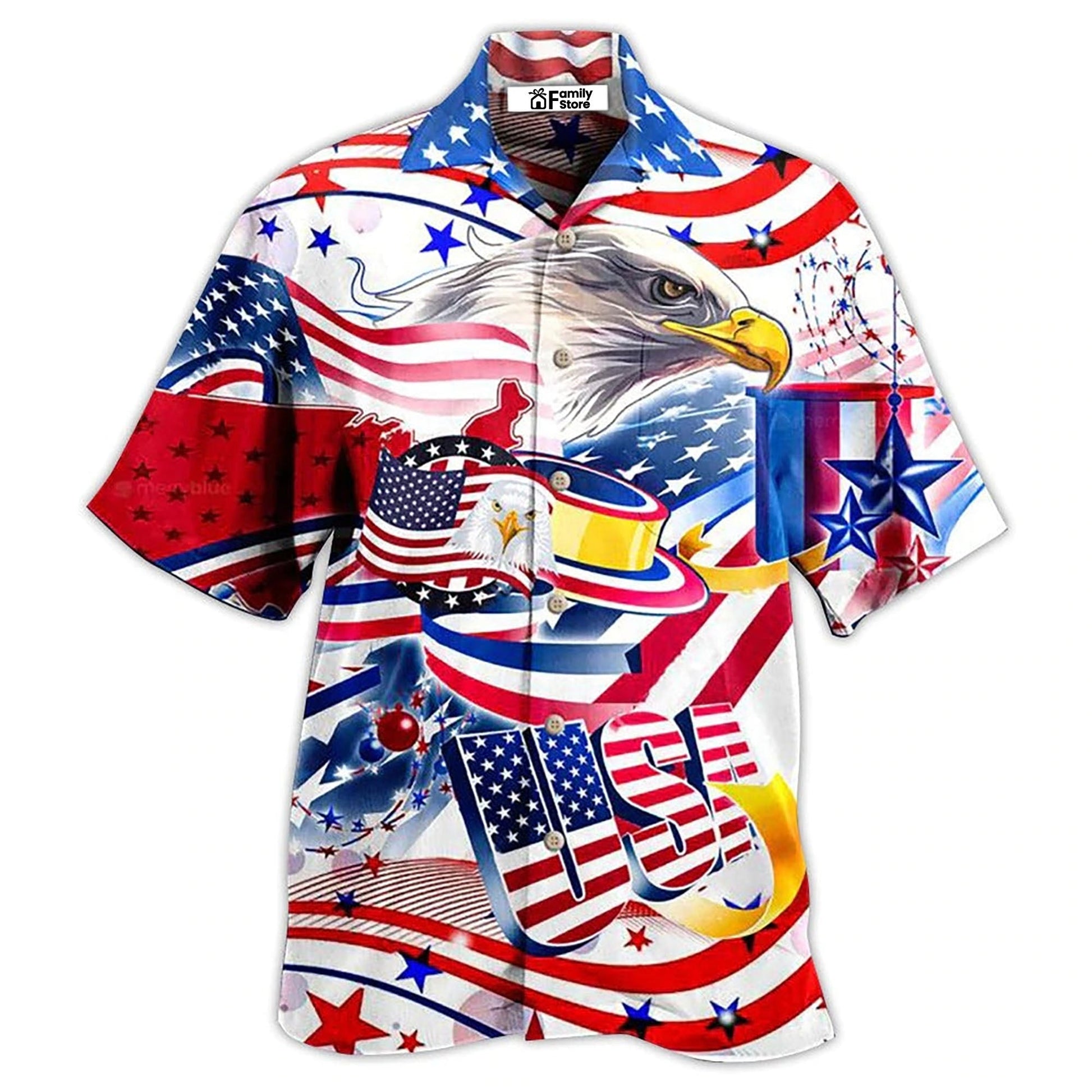 4th of July America Eagle America USA Hawaiian Shirt