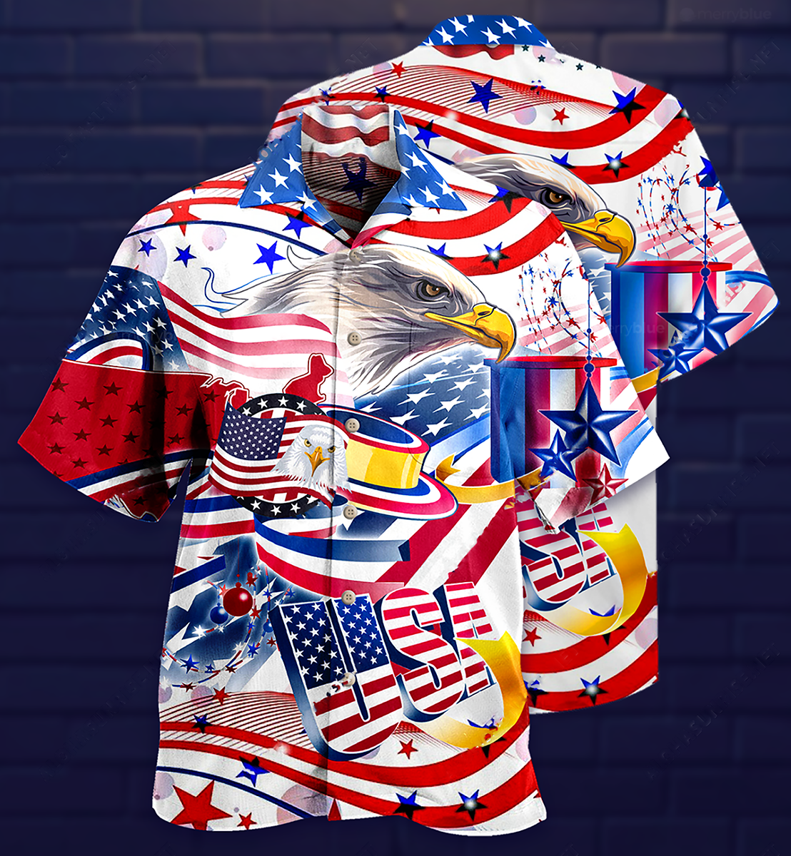 4th of July America Eagle America USA Hawaiian Shirt