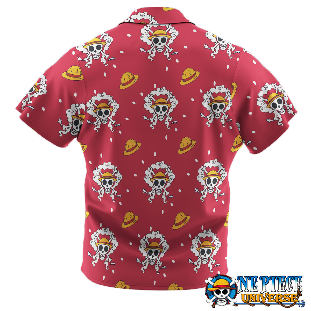 Luffy Gear 5 Pattern Red Hawaiian Shirt For Sale | One Piece Universe Store