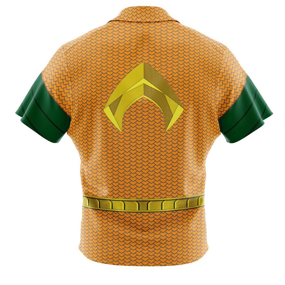 Aquaman DC Comics Button Up Hawaiian Shirt