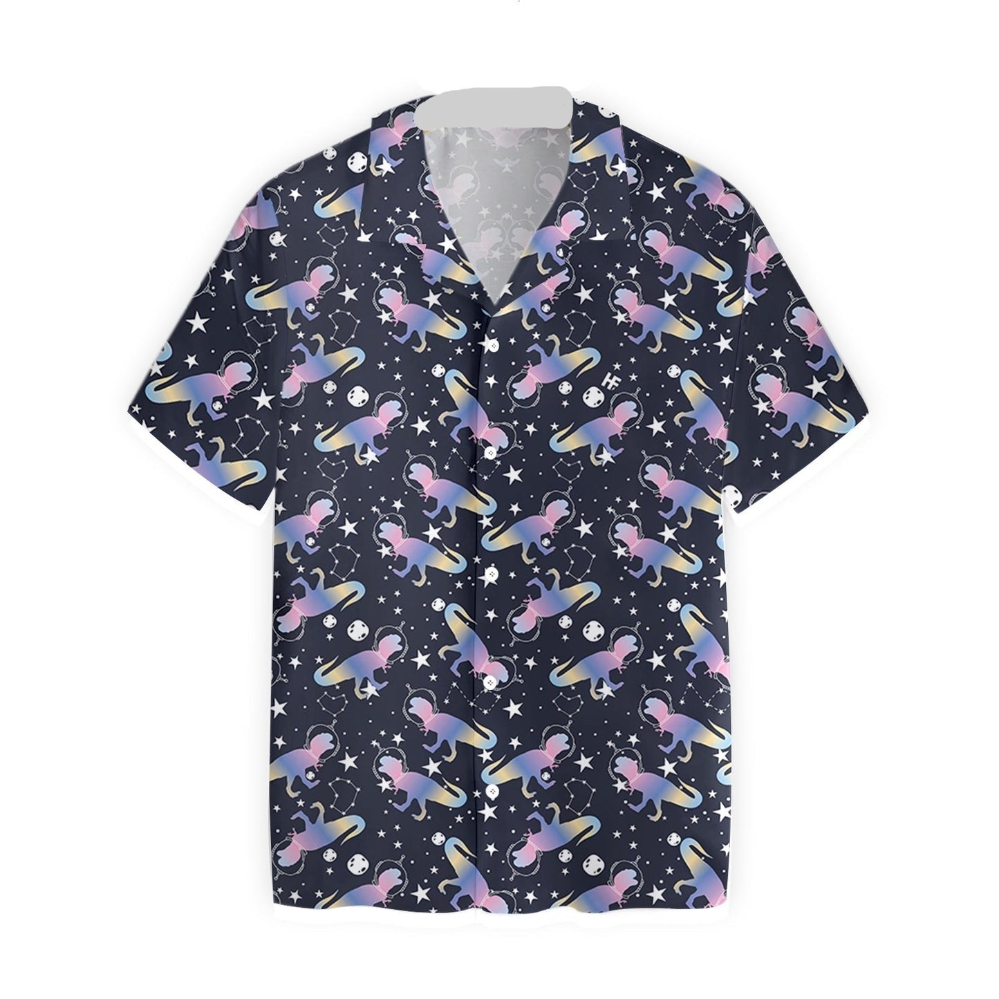 NoClaws Dinosaur Hawaii Shirt Astro T-Rex Dinosaur Pattern Hawaiian Shirt Black Purple Unisex