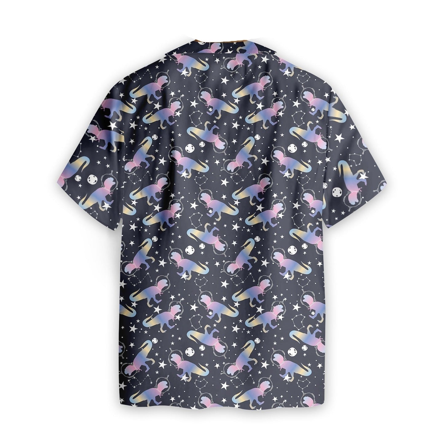 NoClaws Dinosaur Hawaii Shirt Astro T-Rex Dinosaur Pattern Hawaiian Shirt Black Purple Unisex