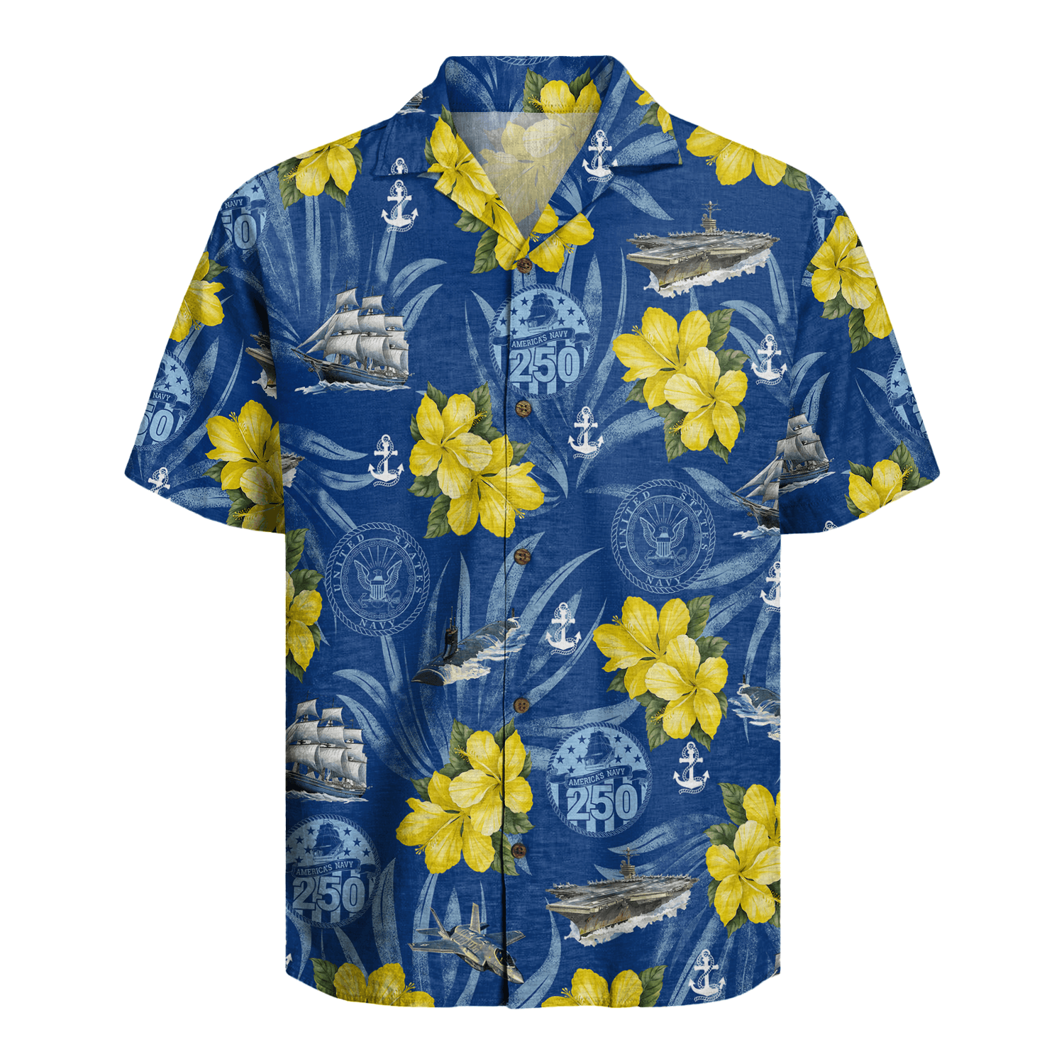 US Navy 250th Years Of Service Hawaiian Shirt