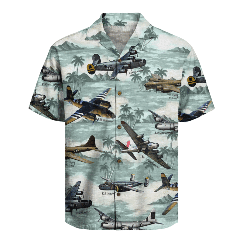 WWII Bomber Planes Hawaiian Shirt