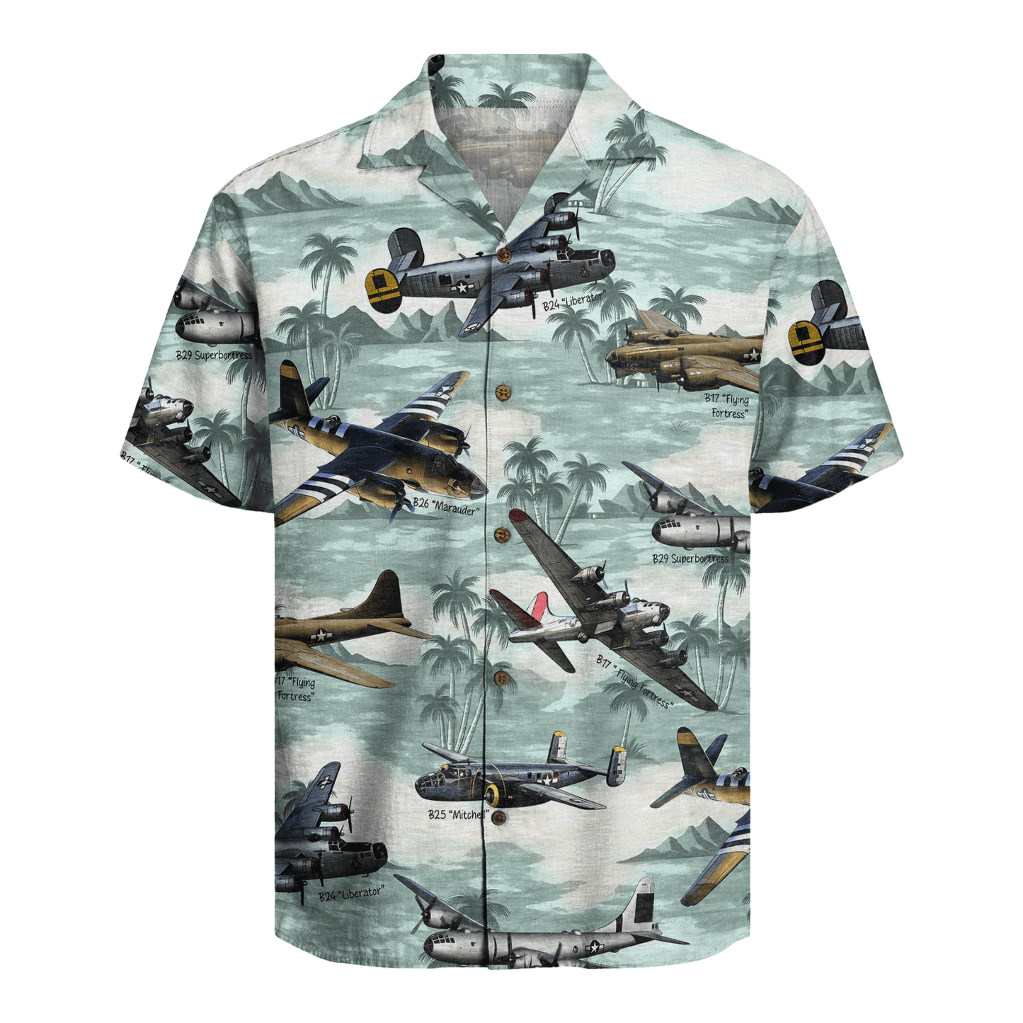 WWII Bomber Planes Hawaiian Shirt
