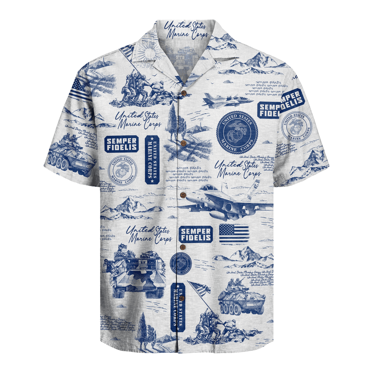 US MARINE 250th Years Of Service Hawaiian Shirt