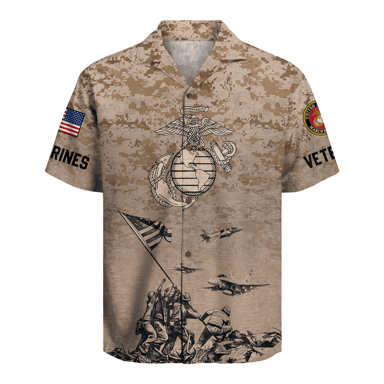 US MARINE 250th Years Of Service Hawaiian Shirt