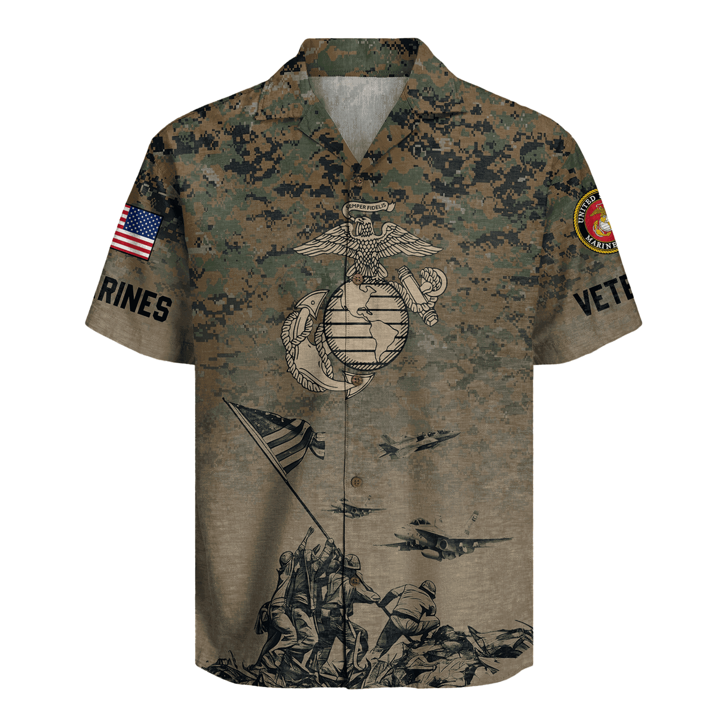 US MARINE 250th Years Of Service Hawaiian Shirt