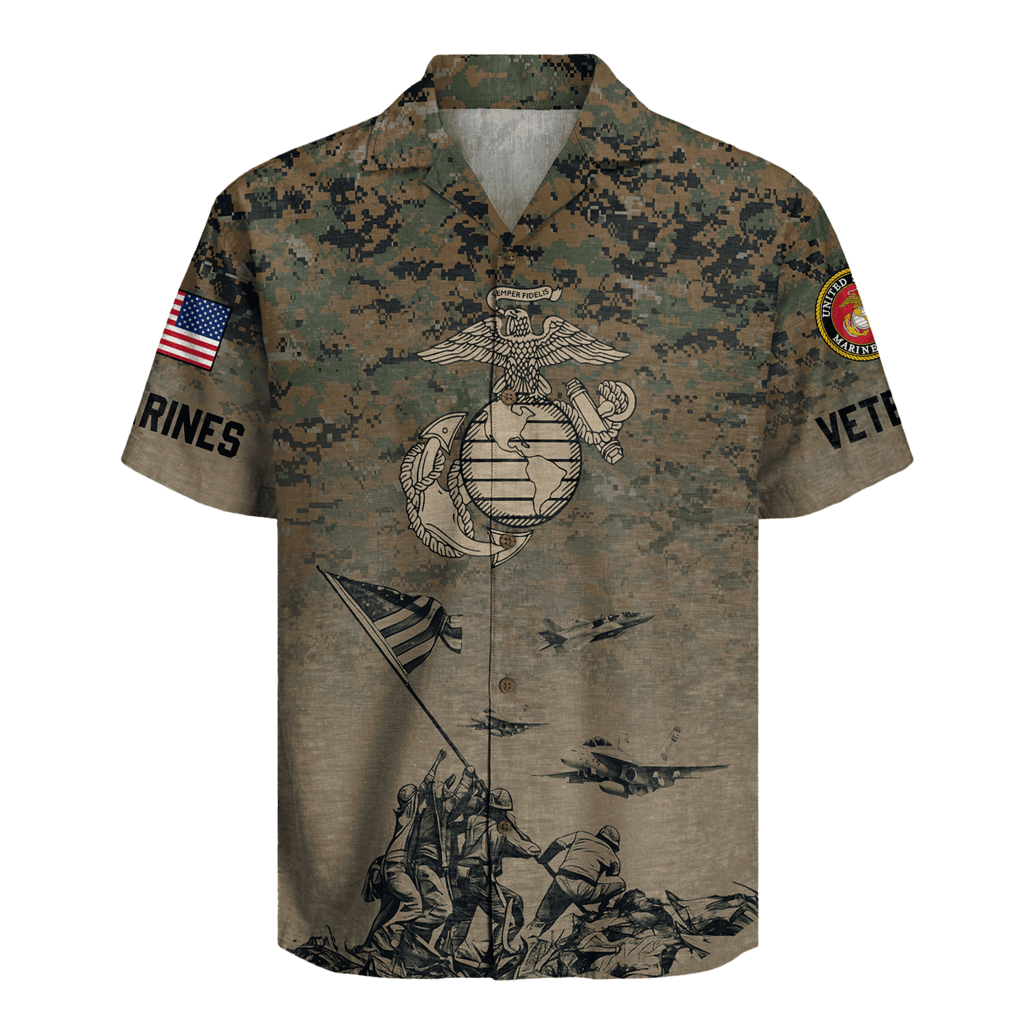 US MARINE 250th Years Of Service Hawaiian Shirt