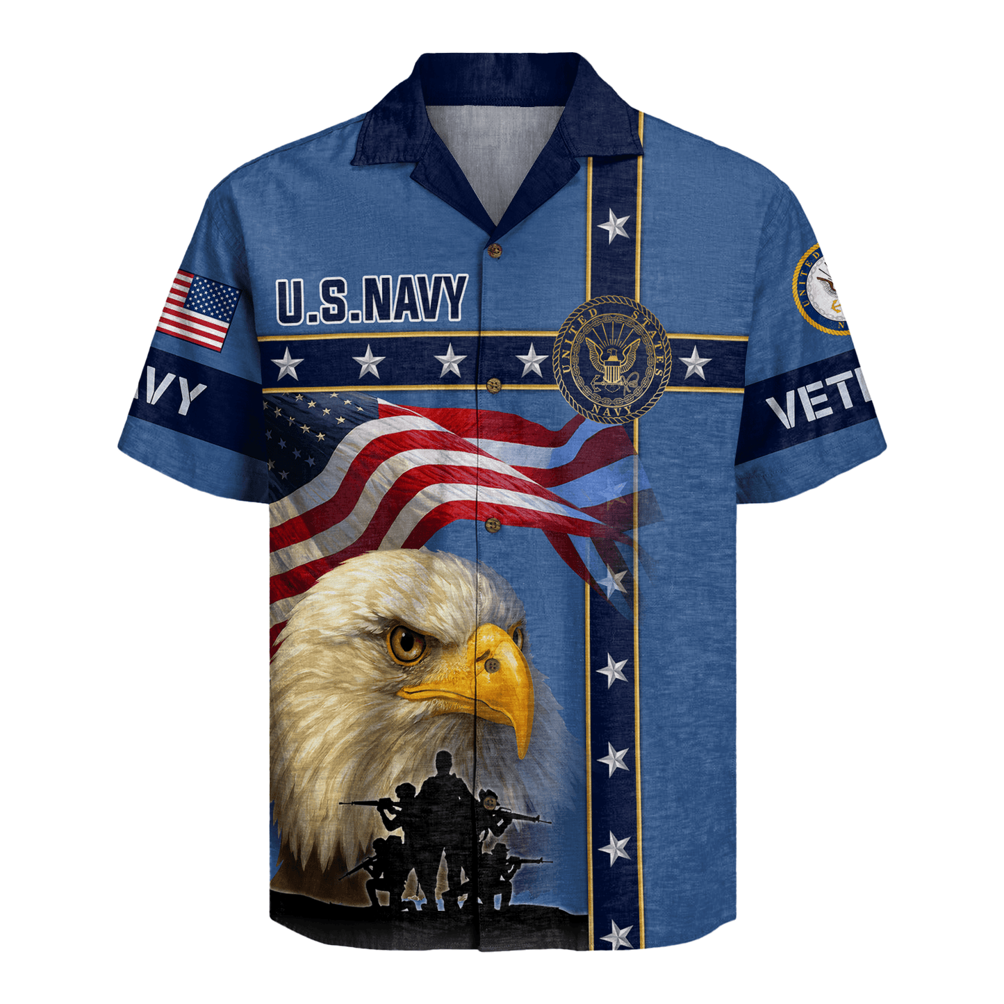 US Navy 250th Years Of Service Hawaiian Shirt