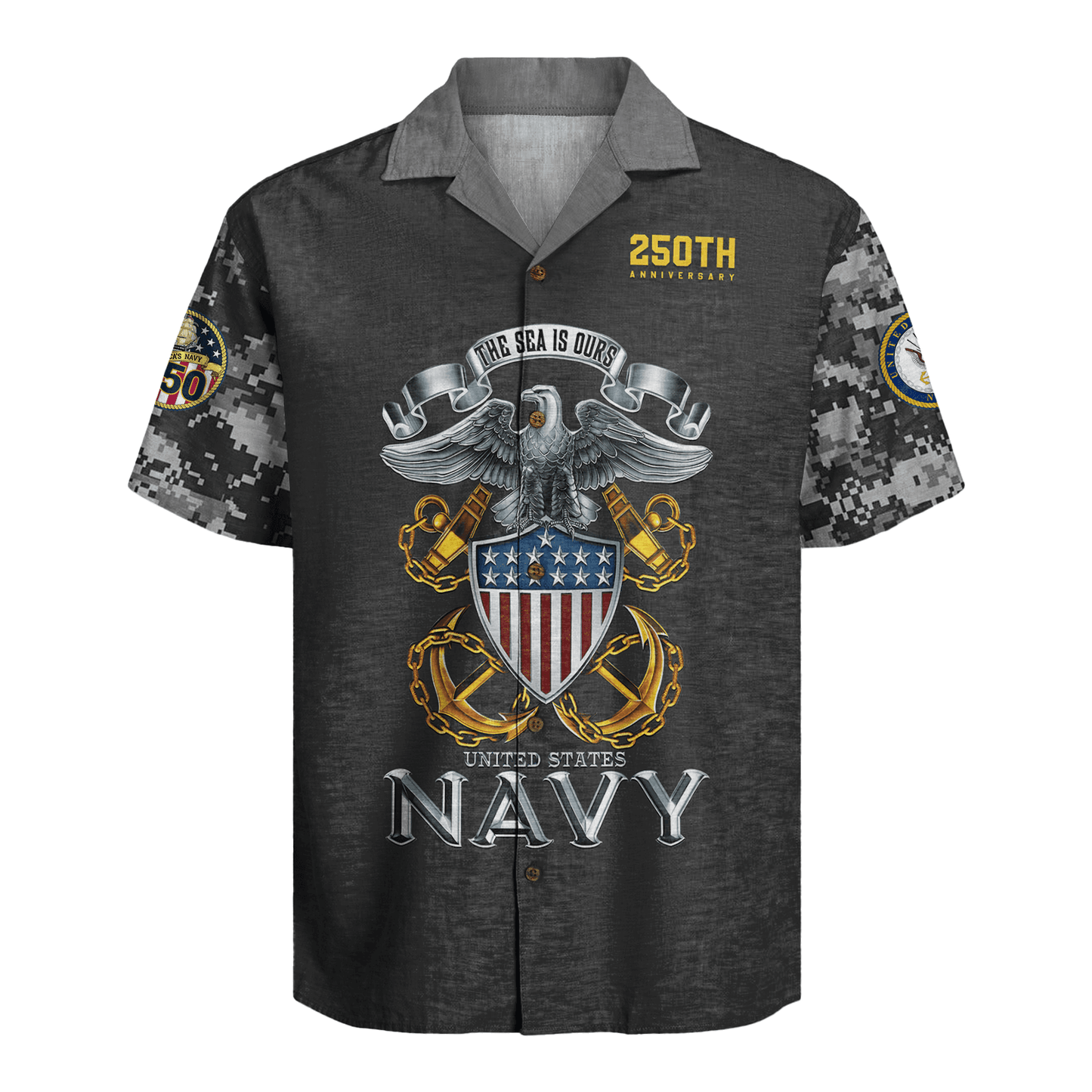 US Navy 250th Years Of Service Hawaiian Shirt