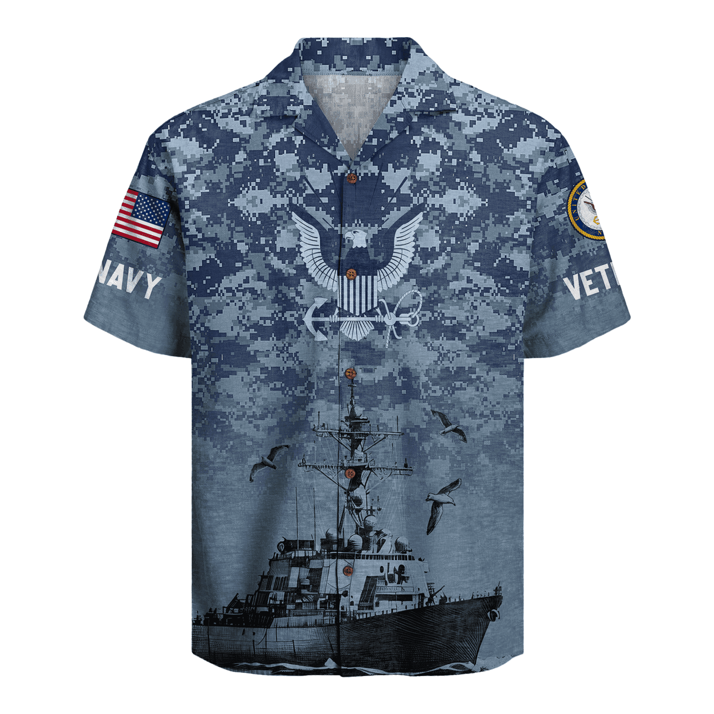 US Navy 250th Years Of Service Hawaiian Shirt
