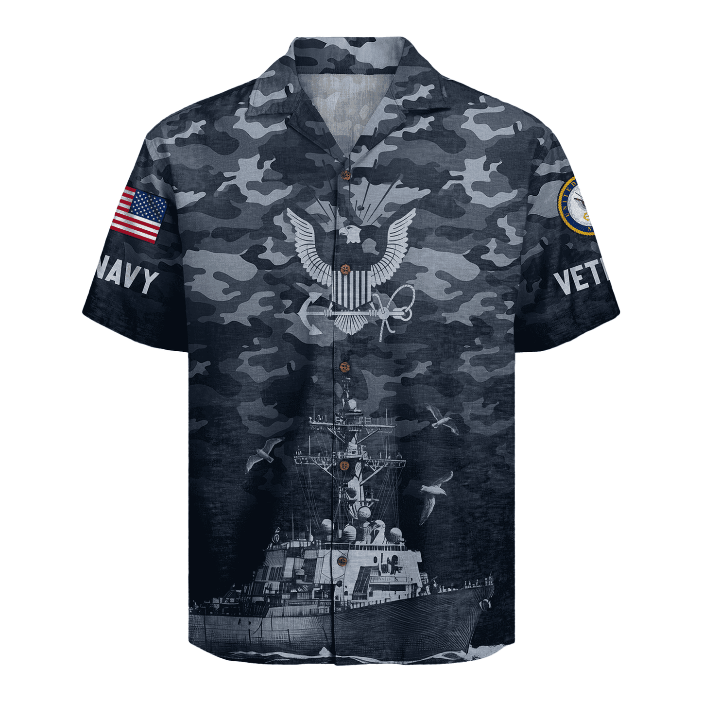 US Navy 250th Years Of Service Hawaiian Shirt