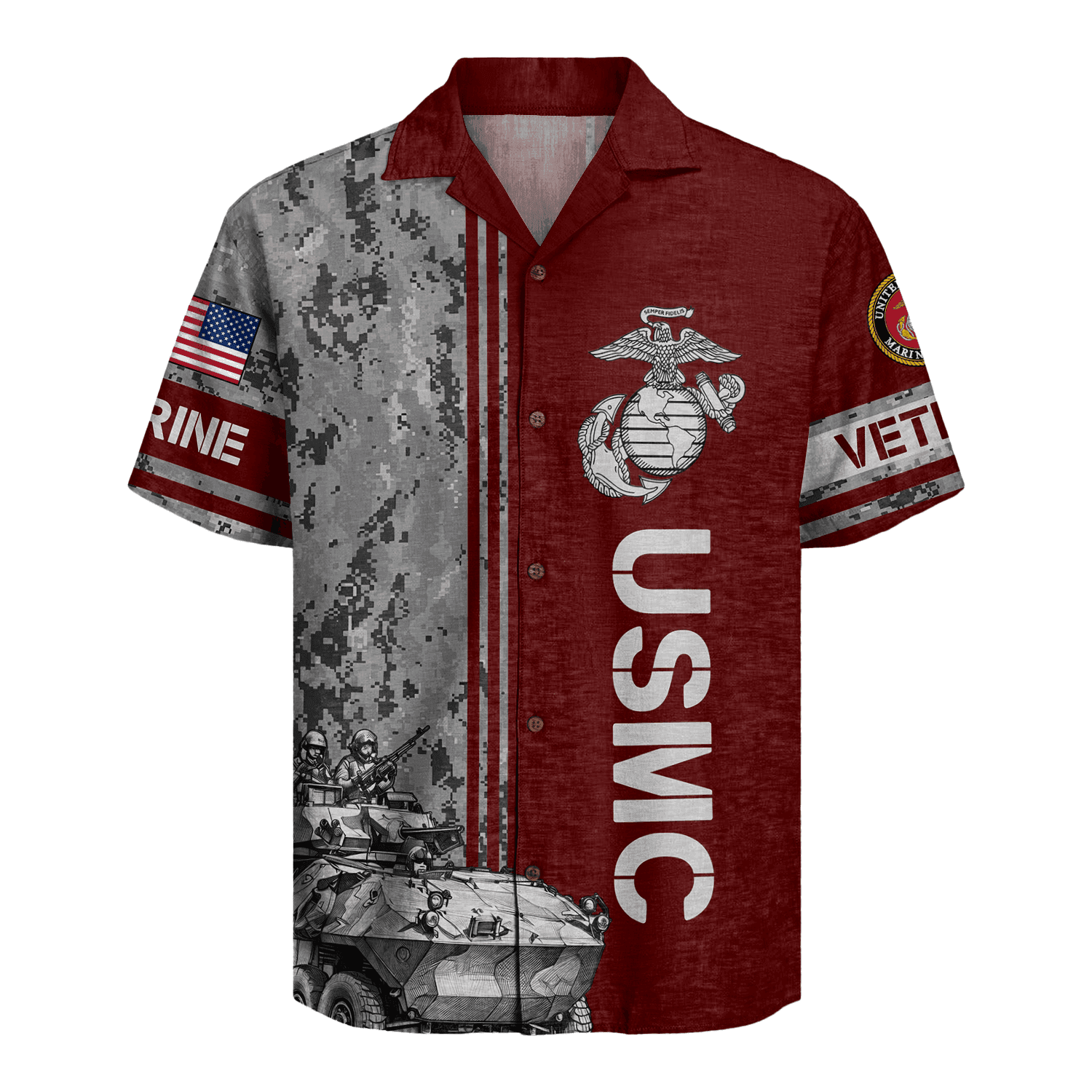 US MARINE 250th Years Of Service Hawaiian Shirt