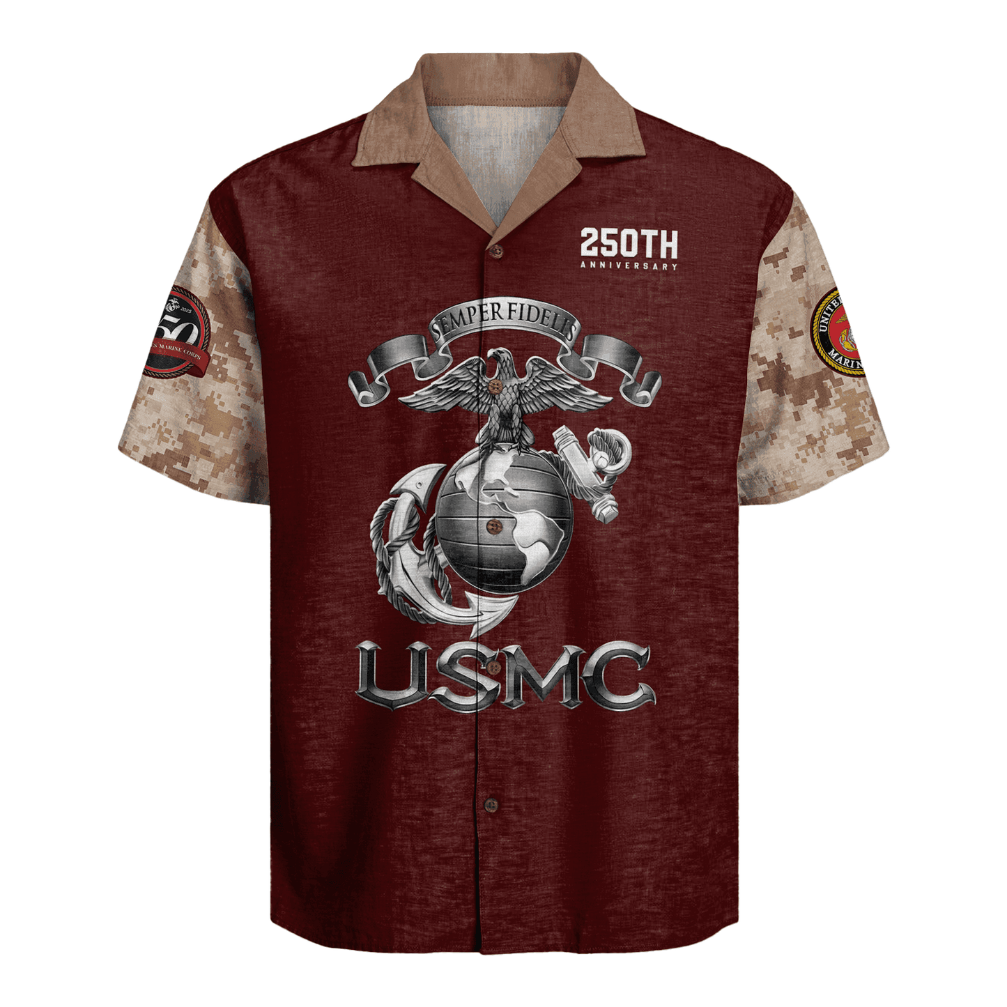 US MARINE 250th Years Of Service Hawaiian Shirt