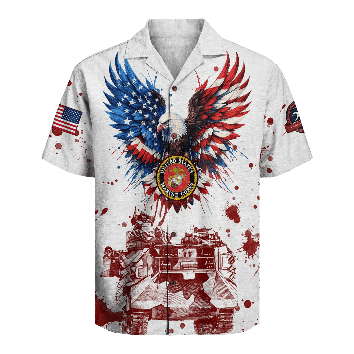 US MARINE 250th Years Of Service Hawaiian Shirt