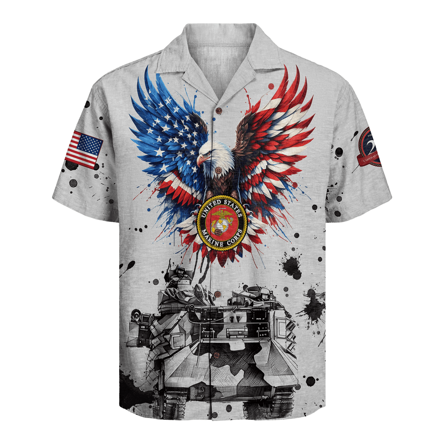 US MARINE 250th Years Of Service Hawaiian Shirt