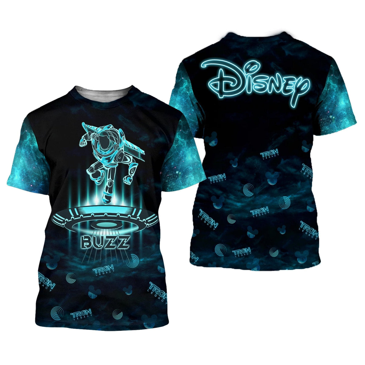 Toy Story T-shirt DN Buzz Lightyear Tron Legacy Light T-shirt Black Blue Unisex
