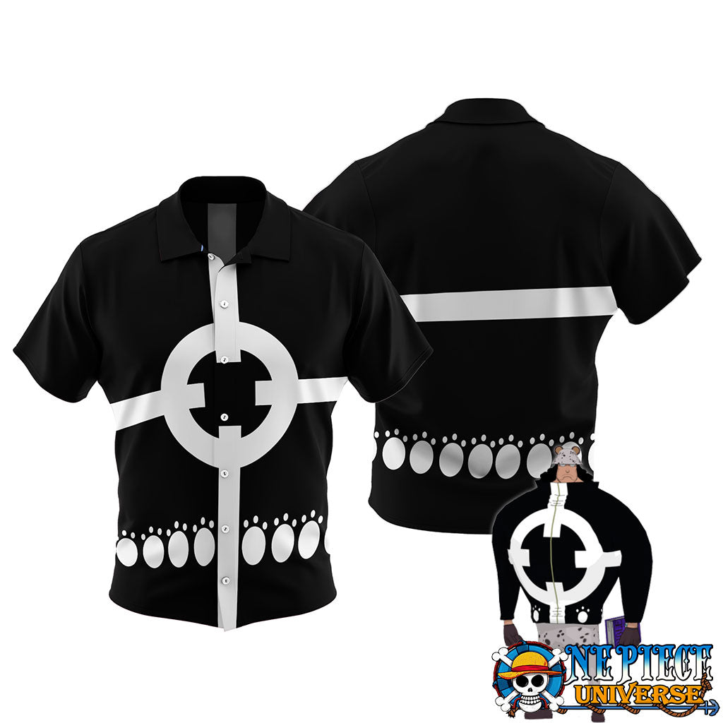 Bartholomew Kuma One Piece Hawaiian Shirt Black Cosplay | One Piece Universe Store