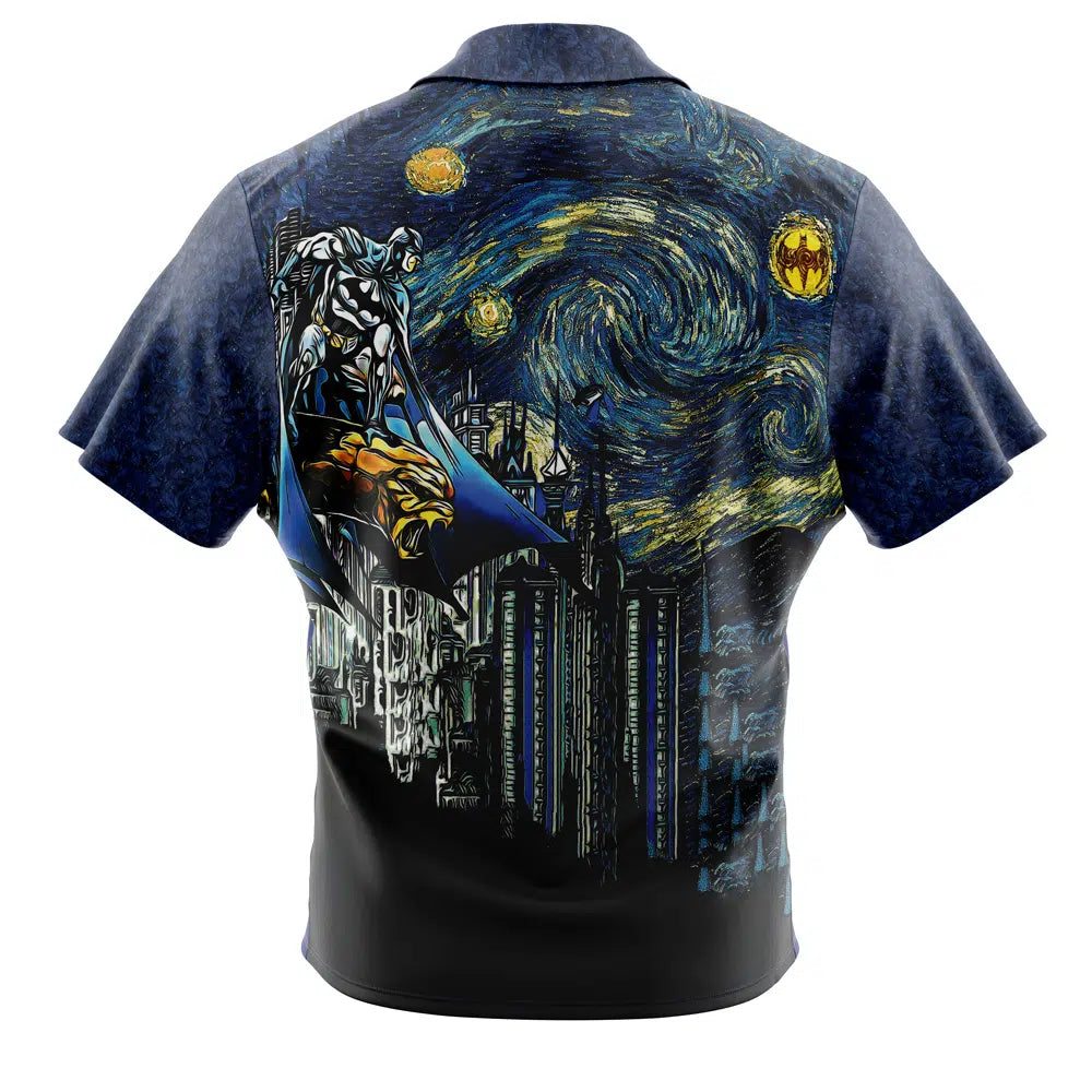 Batman Starry Dark Knight Button Up Hawaiian Shirt