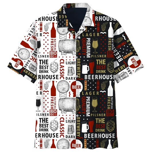 Gifury Beer Hawaiian Shirt The Best Drink Beer House Black White Aloha Shirt Beer Hawaii Shirt 2022