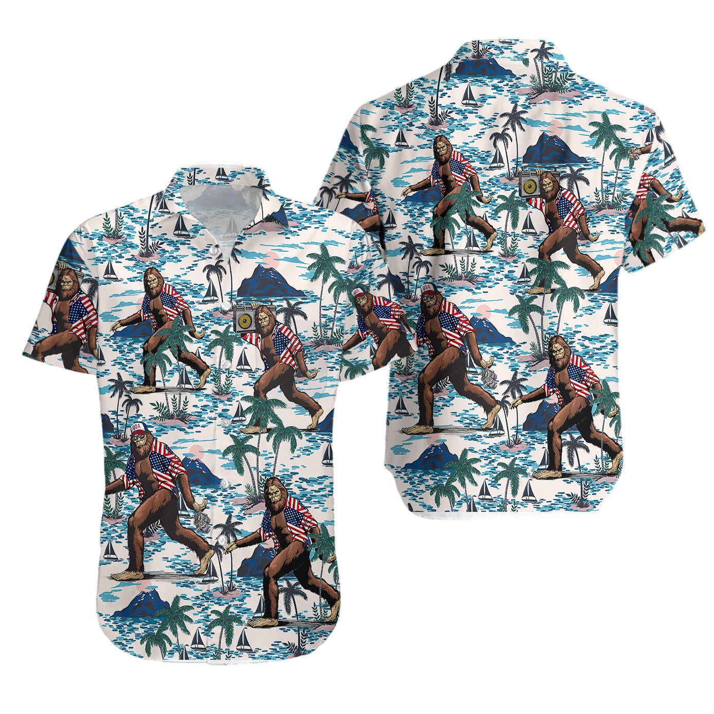 Bigfoot Tropical Aloha Hawaiian Shirts
