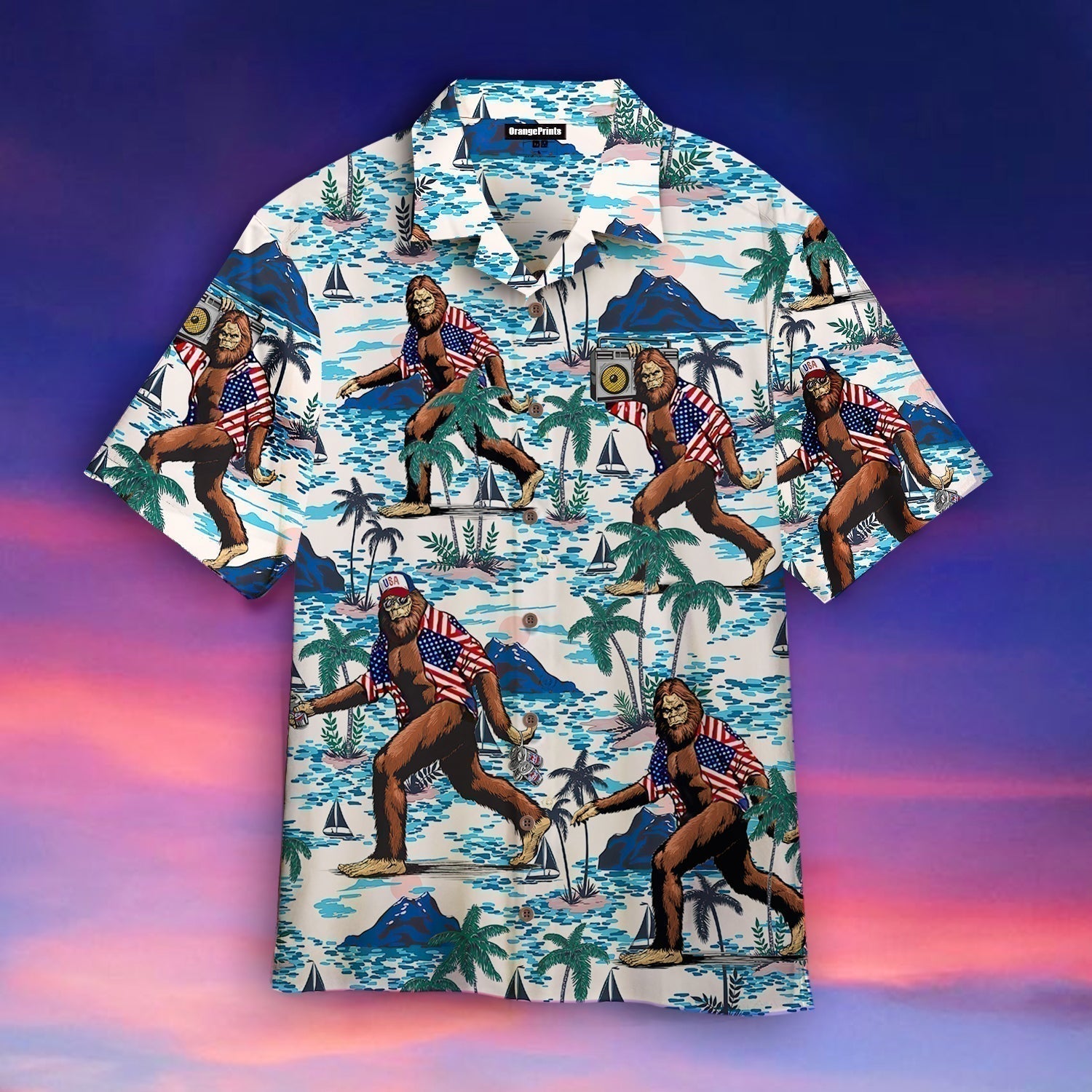 Bigfoot Tropical Aloha Hawaiian Shirts