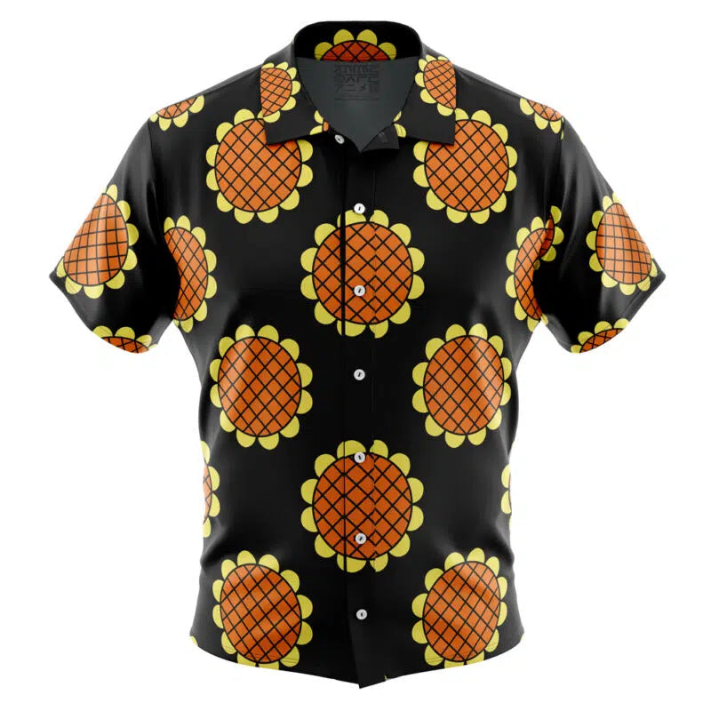Monkey D. Luffy Black Lucy Dressrosa One Piece Button Up Hawaiian Shirt