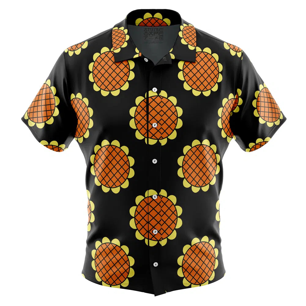 Monkey D. Luffy Black Lucy Dressrosa One Piece Button Up Hawaiian Shirt