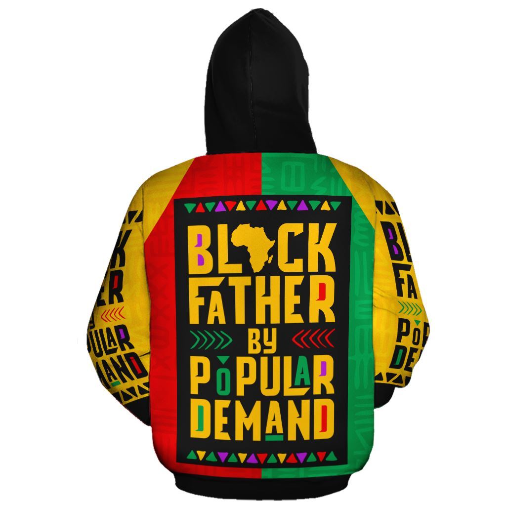 Black Father Hoodie Black Father By Popolar Demand Hoodie Father's Day Gift