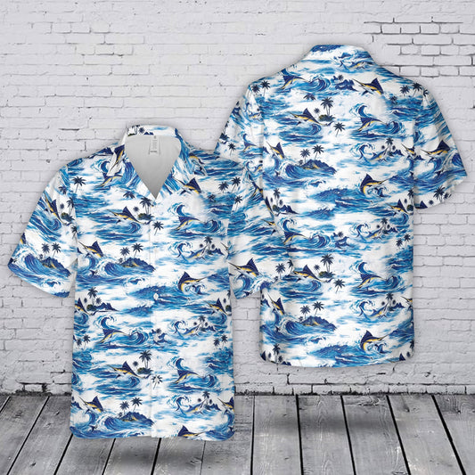 Blue Marlin Fishing Hawaiian Shirt