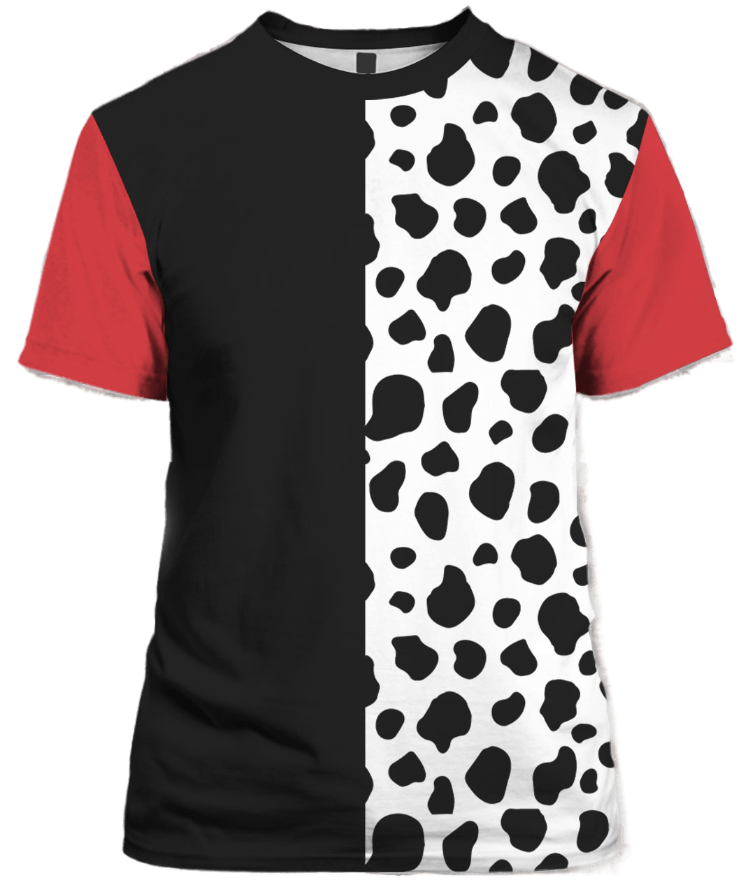 DN T-shirt Cruella De Vil DN Villain Costume T-shirt Black White Unisex Adults New Release