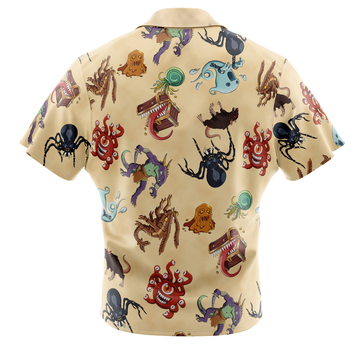 Dungeons and Dragons Pattern Button Up Hawaiian Shirt