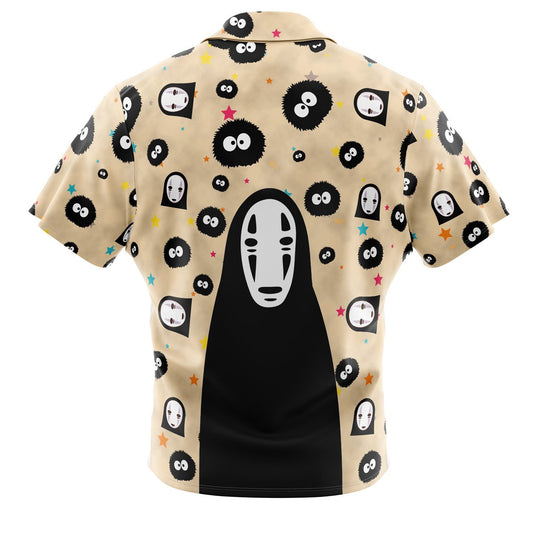 No Name and Soot Pattern Spirited Away Button Up Hawaiian Shirt