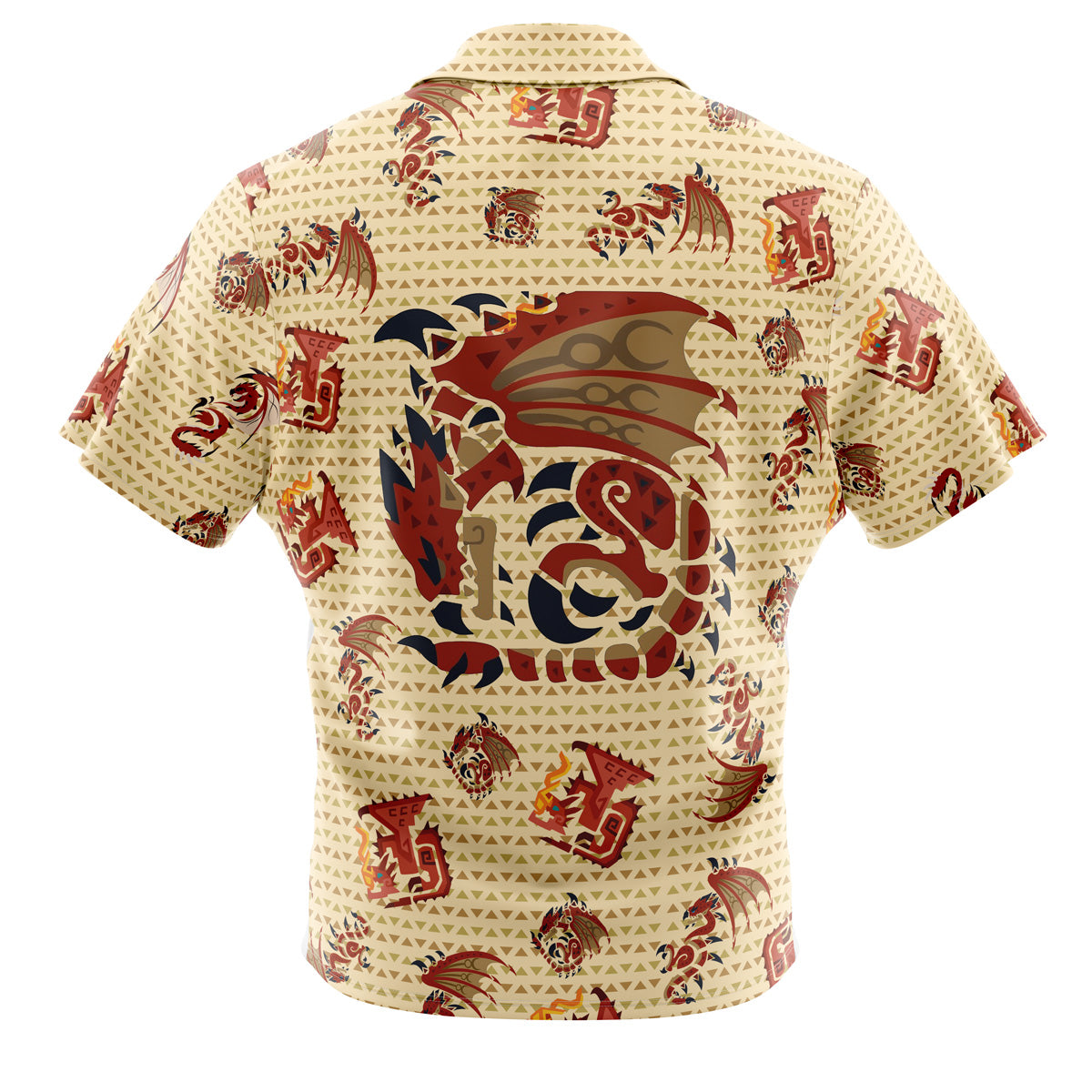 Rathalos Monster Hunter Pattern Button Up Hawaiian Shirt