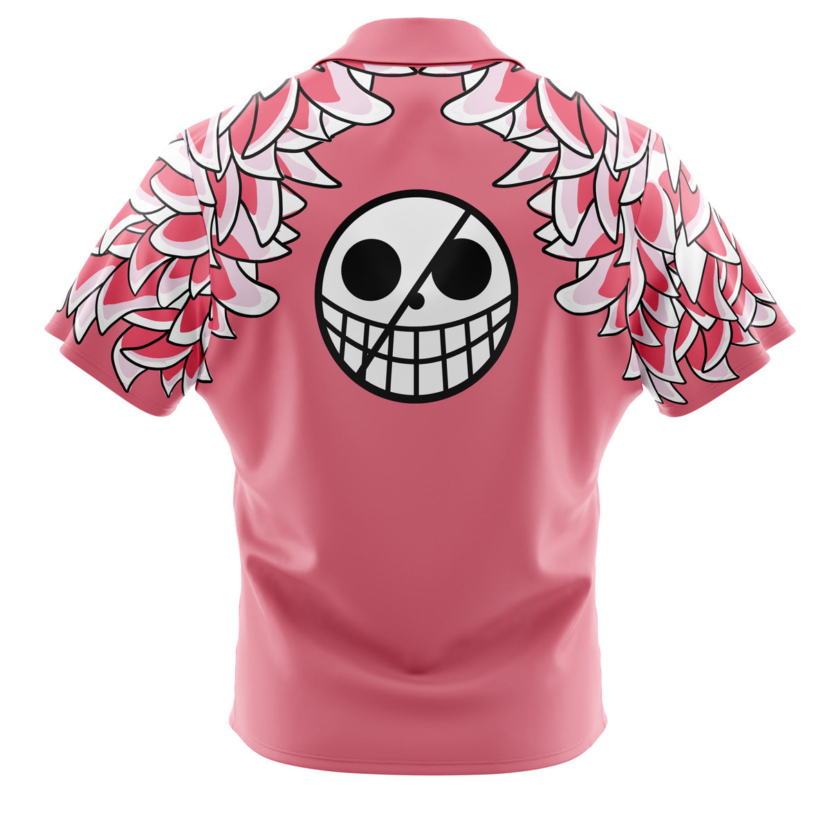 Doflamingo Pattern One Piece Button Up Hawaiian Shirt