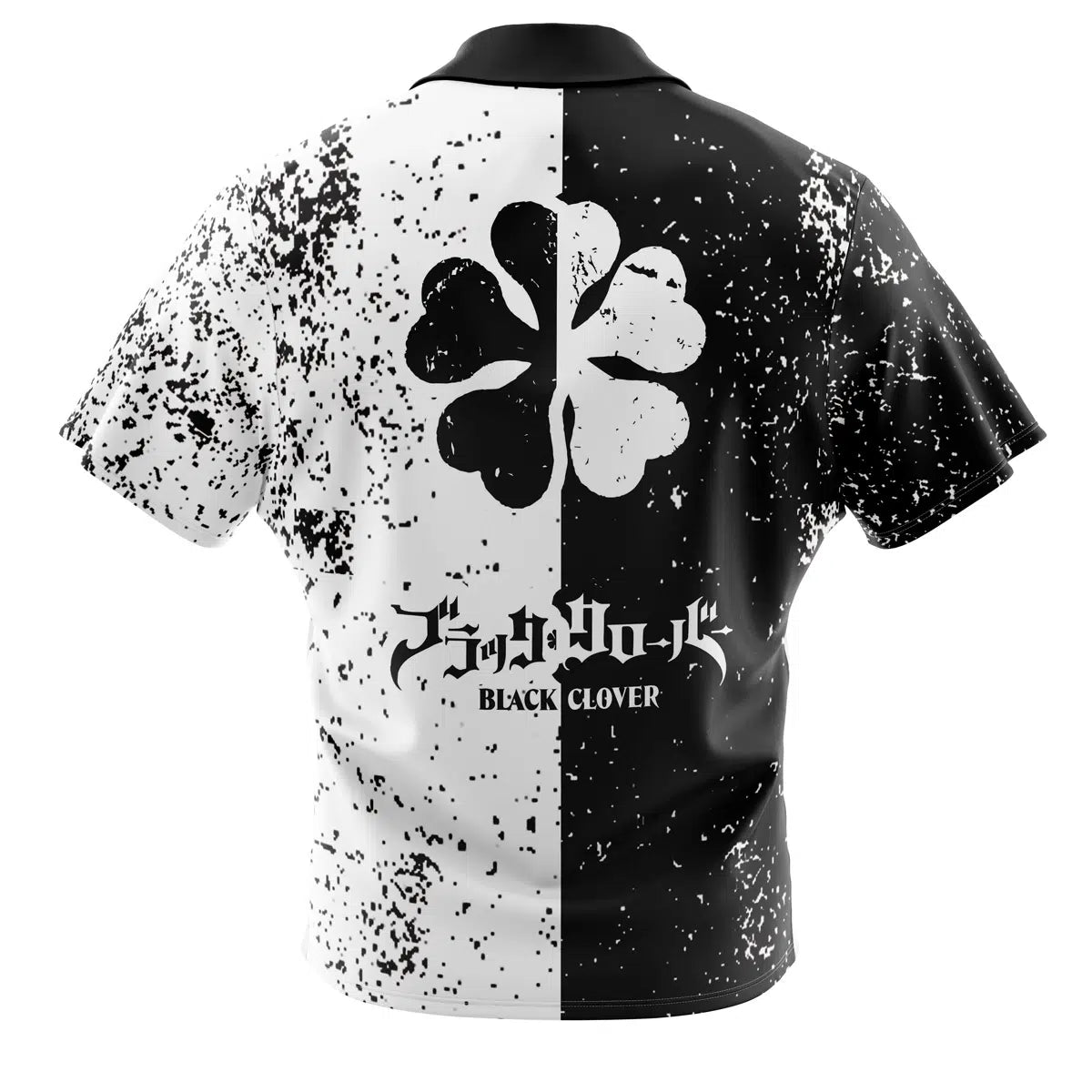 Five Leaf Black Clover Button Up Hawaiian Shirt